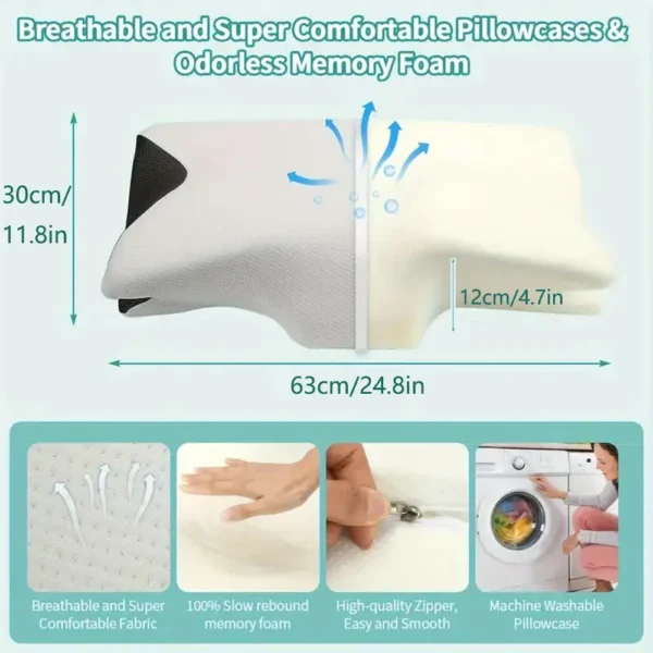 Memory Foam Cervical Neck Support Pillow