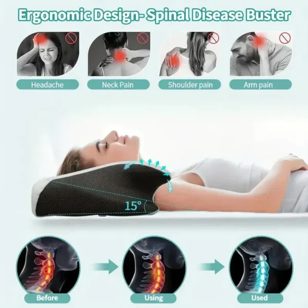 Memory Foam Cervical Neck Support Pillow